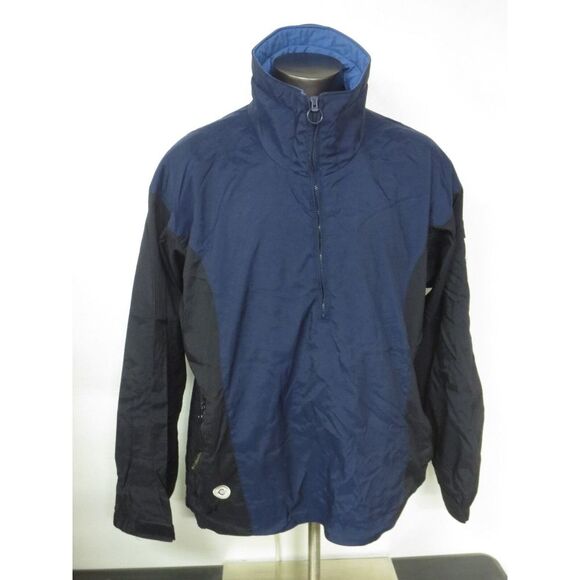 Columbia Other - Men's Columbia 90's Jacket Blue‎ Black 1/2 Zip CONVERT Size XL Nylon VTG Coat